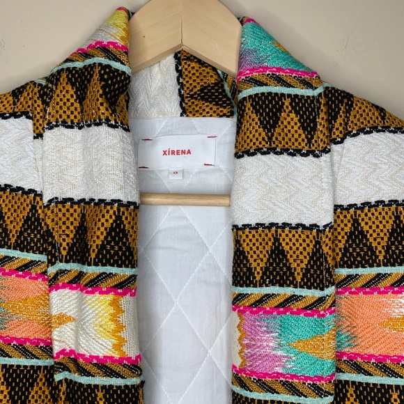 XIRENA oversized printed coat. Size XS - Picture 6 of 15